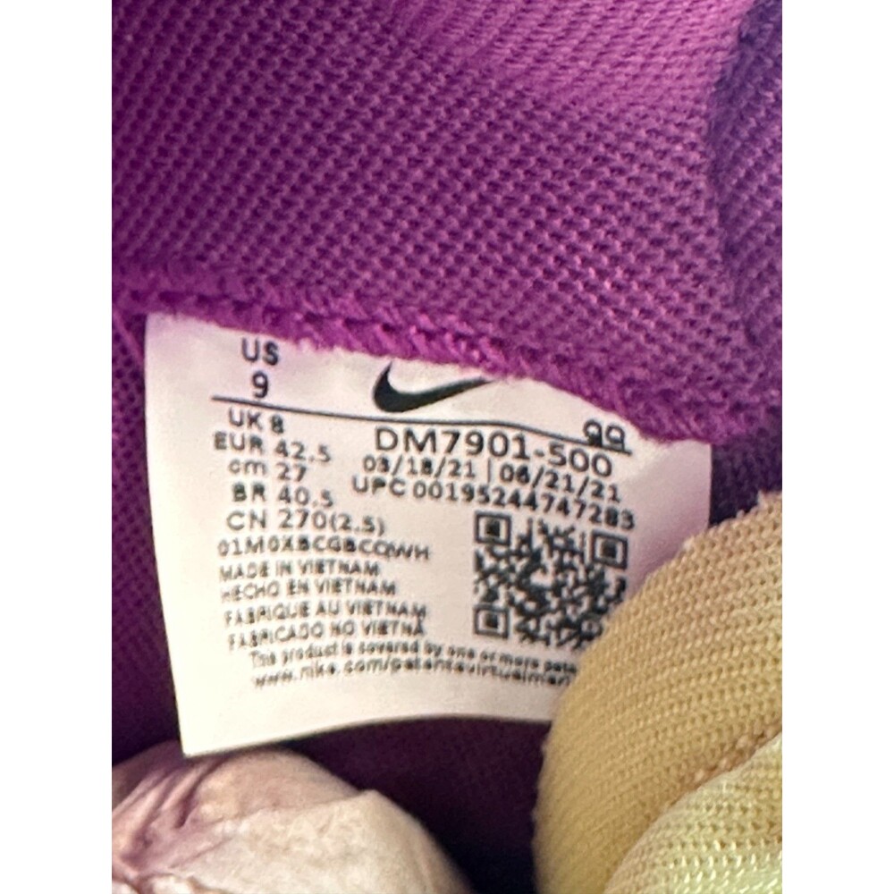 Nike x sacai  Low Purple Yellow Sneakers Women 9 - Picture 8 of 13